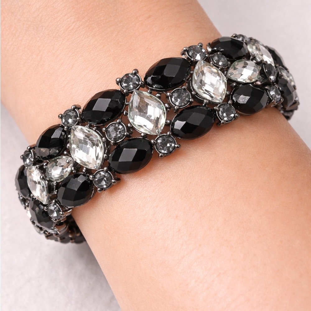 9-Piece Costume Jewelry Bracelet Components Lot w/ Bag DIY